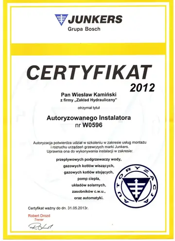 Junkers – autoryzowany instalator