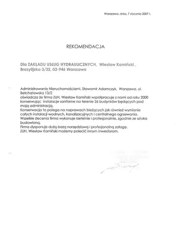 Skan rekomendacji wspólnoty ul. Bełchatowska 13
