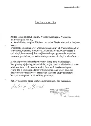Skan rekomendacji wspólnoty ul. Waszyngtona 26